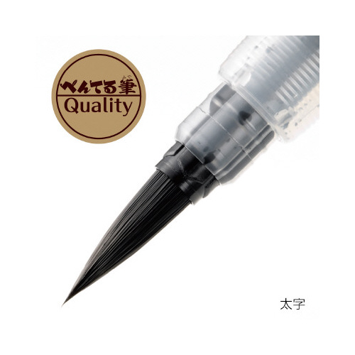 筆ペン　ぺんてる筆　太字　１０セット