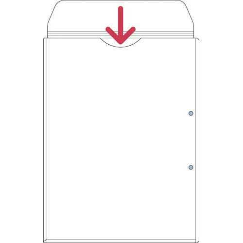 キングホルダー封筒タイプＡ４縦２穴　乳白　１００枚