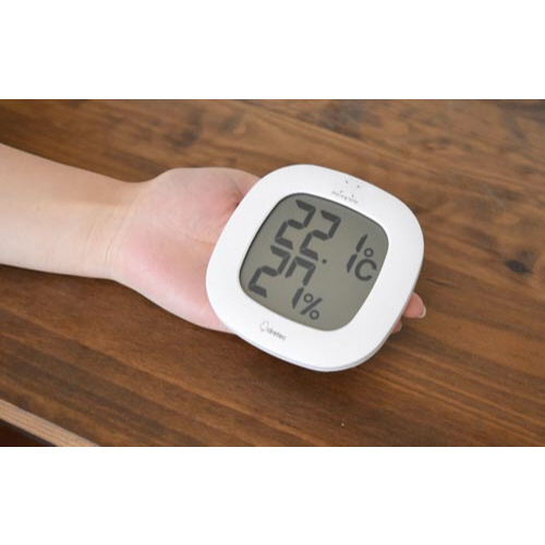 デジタル温湿度計　ルミール　ホワイト