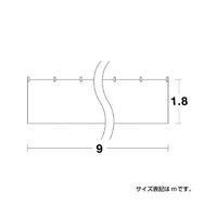 紅白幕　木綿製　紅白ロープ付