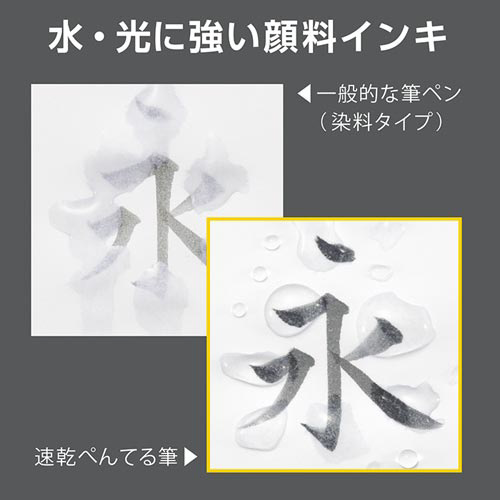 速乾ぺんてる筆　カートリッジ　うす墨　１０セット