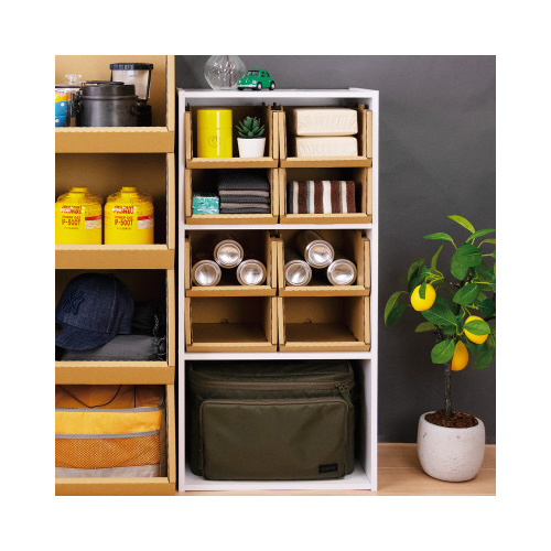 スタッキングコンテナＳ　８個セット　クラフト