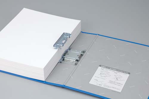 パイプ式Ｆエコノミー両開青Ａ４縦背幅７５ｍｍ１０冊