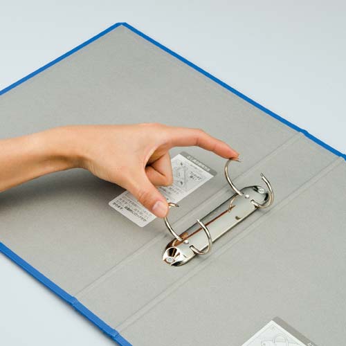 リングファイル貼り表紙　青Ａ４縦背幅５６ｍｍ４冊