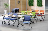 ミーティングチェア　ＭＣＮ－３　オレンジ　４脚