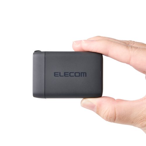 ノートPC用ACアダプター/USB充電器/USB PD/67W/USB-C×2/USB-A×1/スイングプラグ/ストーン グレー
