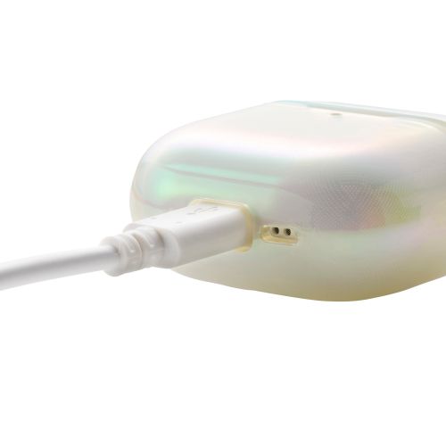 AirPods 第4世代/アクティブノイズキャンセリング搭載AirPods 第4世代/ソフトケース/&me/カラビナ付/クリアオーロラ