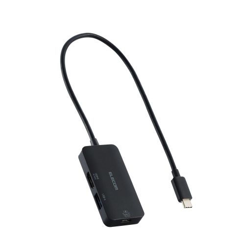 Type-C ドッキングステーション/USB-C×1/USB-A×1/HDMI×1/ブラック