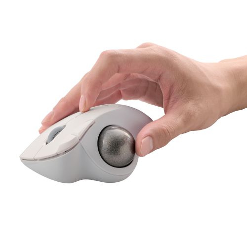 トラックボールマウス/IST/36mmボール/親指/ベアリング支持/Bluetooth/5ボタン/ホワイト