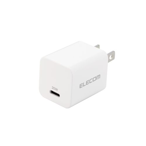 LightningAC充電器/USB Power Delivery対応/20W/USB-C1ポート/USB-C - Lightningケーブル付属/スイングプラグ/1.5m/ホワイト