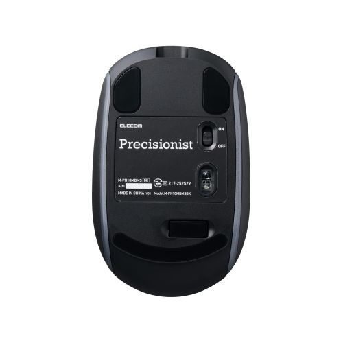 マウス/Precisionist/無線2.4GHz/Bluetooth/マルチペアリング/充電式/Mサイズ/静音/チルトホイール付/ブラック