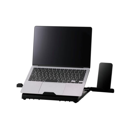 ノートPCスタンド/冷却ファン/折りたたみ8段階/コンパクト/9.5cm/ブラック