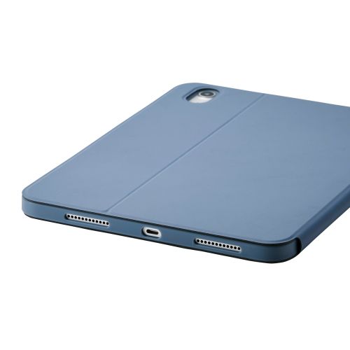 iPad 11インチ(A16)/10.9インチ(第10世代)/フラップケース/衝撃吸収/ApplePencil収納/スリープ対応/ブルーグレー