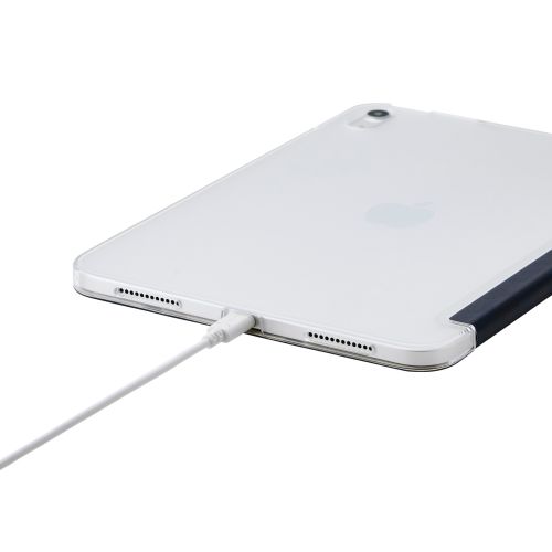 iPad 11インチ(A16)/10.9インチ(第10世代)/フラップケース/薄型軽量/背面クリア/2アングル/スリープ対応/ネイビー