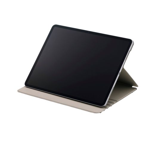 13インチiPad Air(M2)/フラップケース/ソフトレザー/ドローイング/アングル8段階/スリープ対応/ブラック