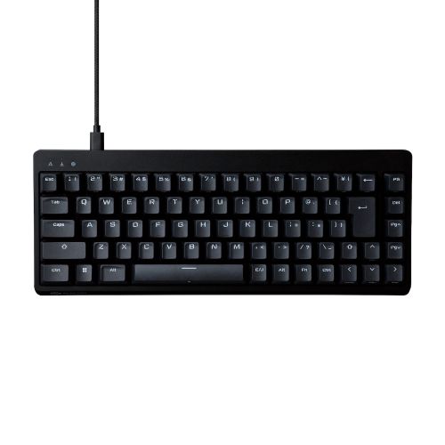 ゲーミングキーボード/V custom/有線/着脱式/メカニカル/ネオクラッチキーキャップ/テンキーレス/65％サイズ/スピードリニア(銀軸)/ブラック