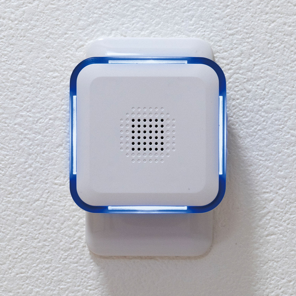 電池を使わないワイヤレスチャイム 防水押ボタン送信器・受信器セット