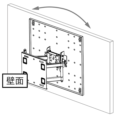 壁掛金具（左右首振り） LHシリーズ ～65V型