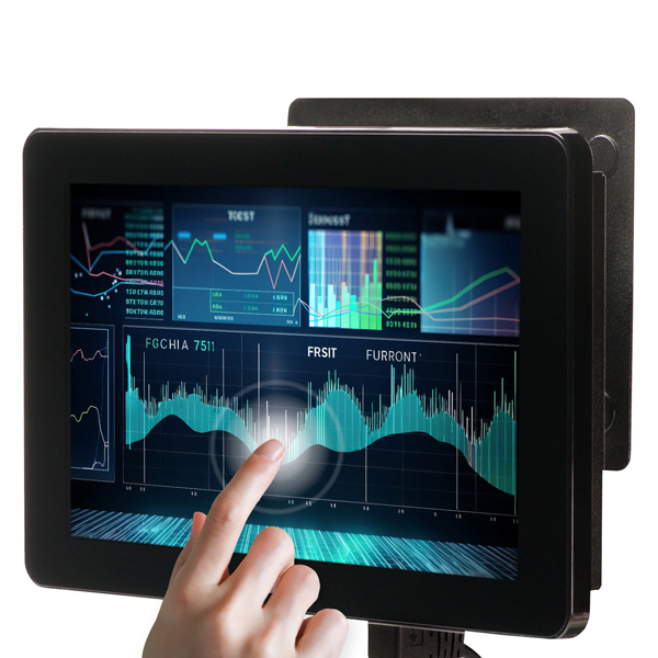 7インチ液晶モニター マルチタッチ対応タッチパネル搭載