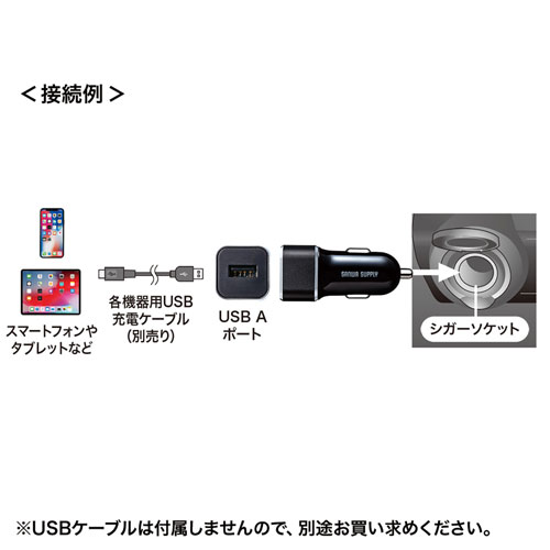 カーチャージャー（1ポート・2.4A）