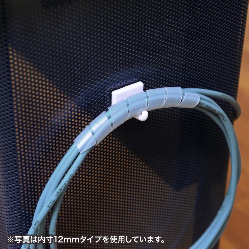 ケーブルタイ（スパイラル・2m巻き・内寸直径6mm・ホワイト）