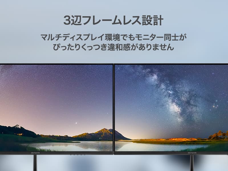 aiwa display B24-3 23.8インチFHDモニター 23.8型/1920×1080/HDMI、VGA/ブラック/スピーカー：なし