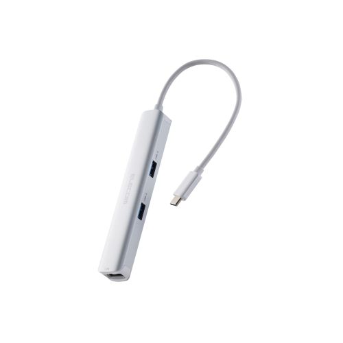 Type-C ドッキングステーション/充電専用USB-C×1/USB-C×1/USB-A×2/HDMI×1/LANポート付/シルバー