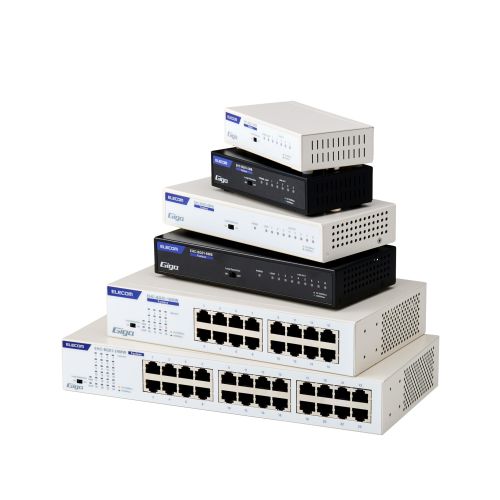 法人専用/Giga対応スイッチングHub/8ポート/金属筐体/磁石付き/電源内蔵モデル/ホワイト
