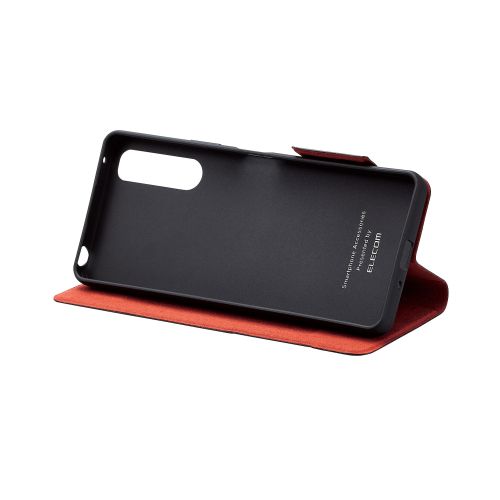 Xperia 10 V (SO-52D/SOG11)用レザーケース/手帳型/UltraSlim/薄型/超軽量/磁石付き/ブラック