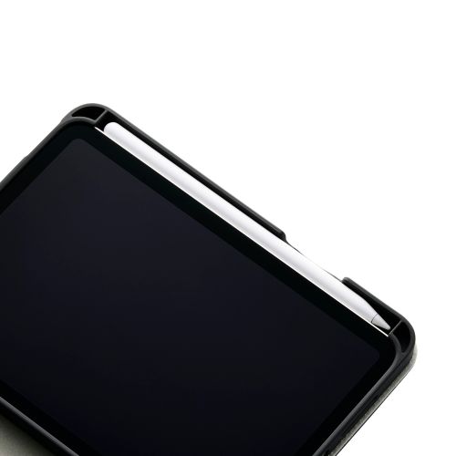 8.3インチiPad mini(A17 Pro)/フラップケース/衝撃ガード/ベルト付/2アングル/軽量/ブラック
