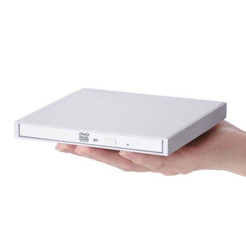 ポータブルDVDドライブ/USB Type-C/データ書き込み/ホワイト