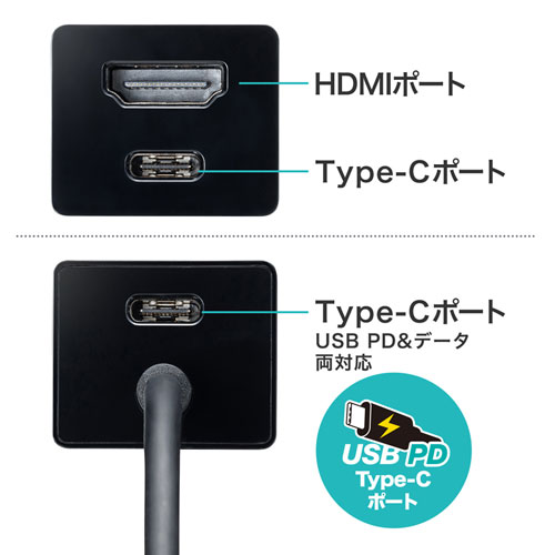 USB Type-Cハブ付き HDMI変換アダプタ