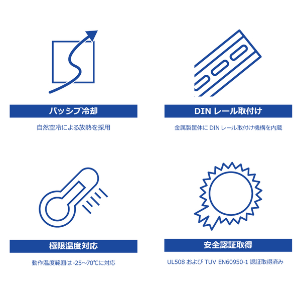 240W シングル出力産業用 DINレール電源