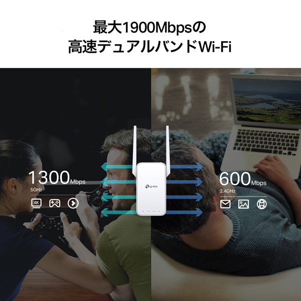 AC1900 メッシュWi-Fi 中継器