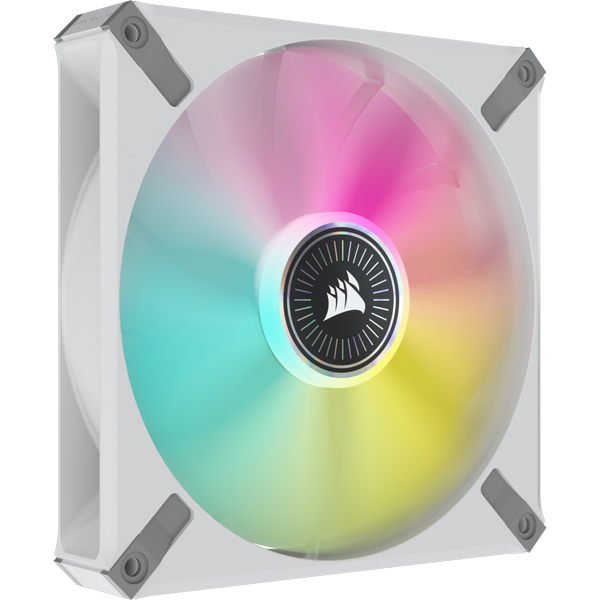 PCケースファン iCUE ML140 RGB ELITE White Flame with iCUE Lighting Node CORE -Dual Pack-
