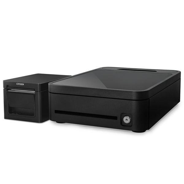 キャッシュドロワー（24V駆動 3札6硬貨 ブラック）