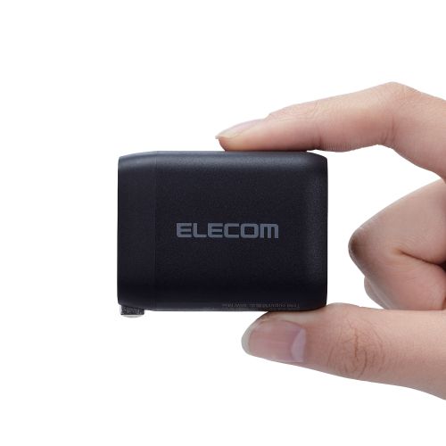 AC充電器/USB充電器/USB Power Delivery対応/PPS対応/65W/USB-C2ポート/USB-A1ポート/スイングプラグ/ブラック