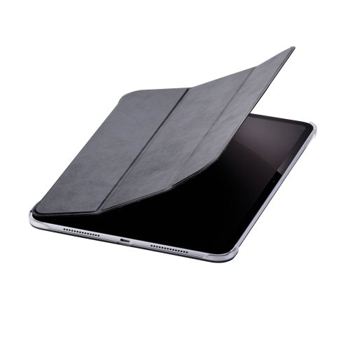 11インチiPad Pro(M4)/フラップケース/薄型軽量/背面クリア/2アングル/スリープ対応/ブラック