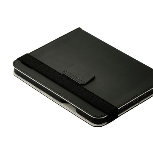 8.3インチiPad mini(A17 Pro)/フラップケース/衝撃ガード/ベルト付/2アングル/軽量/ブラック
