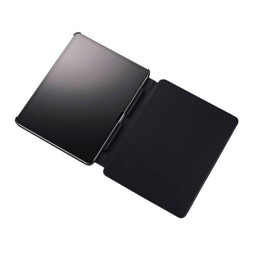 13インチiPad Air(M2)/フラップケース/ソフトレザー/多段階高さ調整/ブラック
