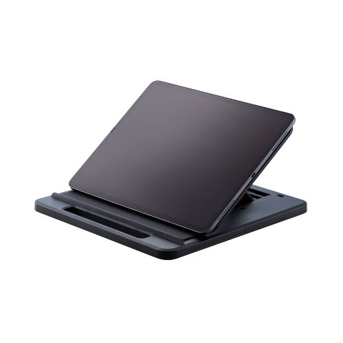 タブレット用スタンド/ドローイング/タイピング/角度調節可能/ブラック