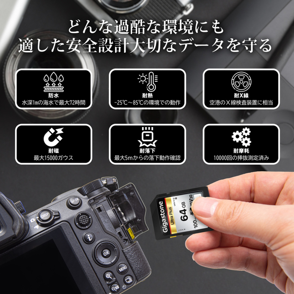 SDXCカード Ultra Plus 64GB 2枚セット Class10 UHS-I U1 A1 V30 最大読み取り速度100MB/s 4K Ultra HD デジタルカメラ 一眼レフカメラ 4Kビデオカメラ