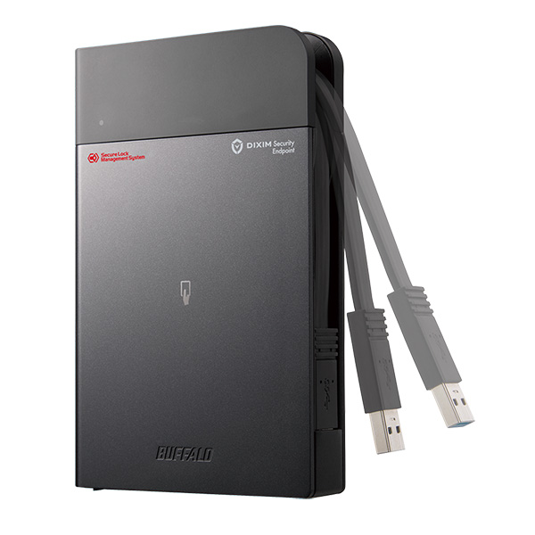 ICカードセキュリティ ウイルスチェック 耐衝撃ポータブルHDD 500GB