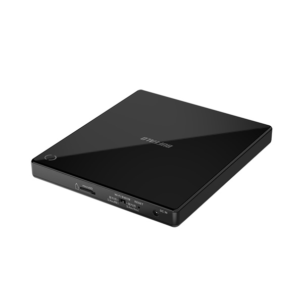 スマホ用CDレコーダー「ラクレコ+」DVD再生＆microSDスロット搭載モデル ブラック