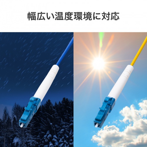 防水ロバスト光ファイバケーブル（シングル9μm、2芯、LC×2-LC×2、10m）
