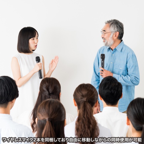 ワイヤレスマイク付き拡声器スピーカー（最大40W）