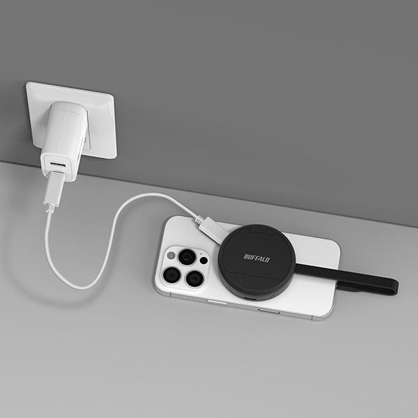 MagSafe対応 PDポート付きUSB Type-C接続カードリーダー ブラック