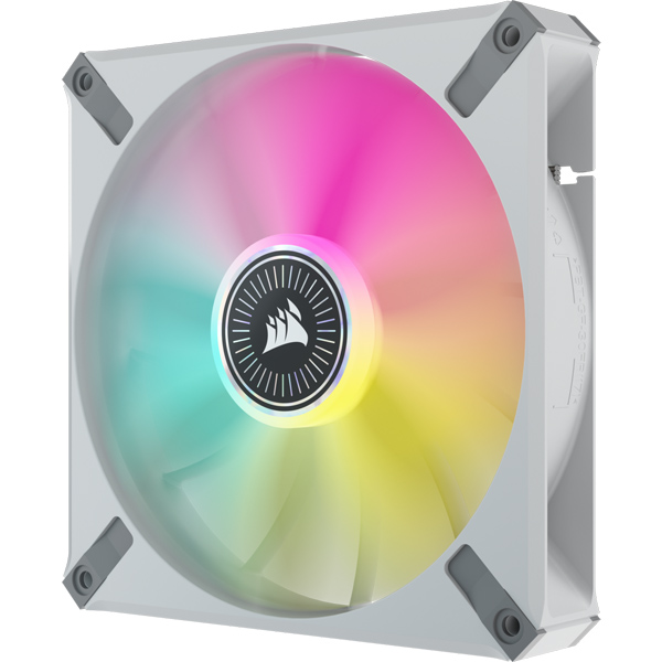 PCケースファン iCUE ML140 RGB ELITE White Flame with iCUE Lighting Node CORE -Dual Pack-