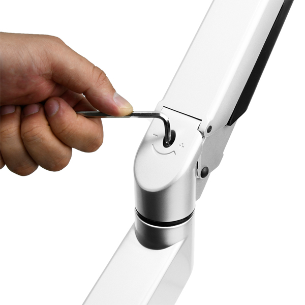 ガス圧式4軸シングルモニターアーム ホワイト