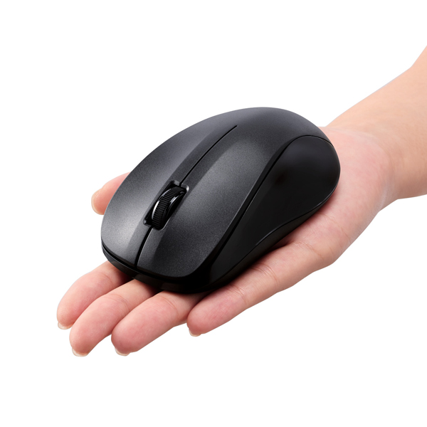 マウス/Bluetooth/IR LED/3ボタン/Mサイズ/抗菌/静音/ブラック